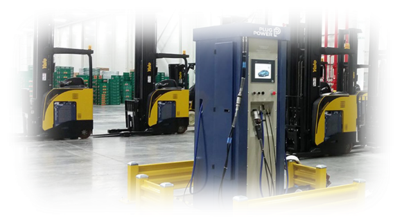Hydrogen energy forklifts and hydrogenation stations
